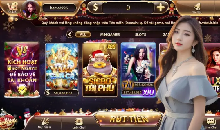 V8Club - Tự động trả thưởng, đẳng cấp đáng đến